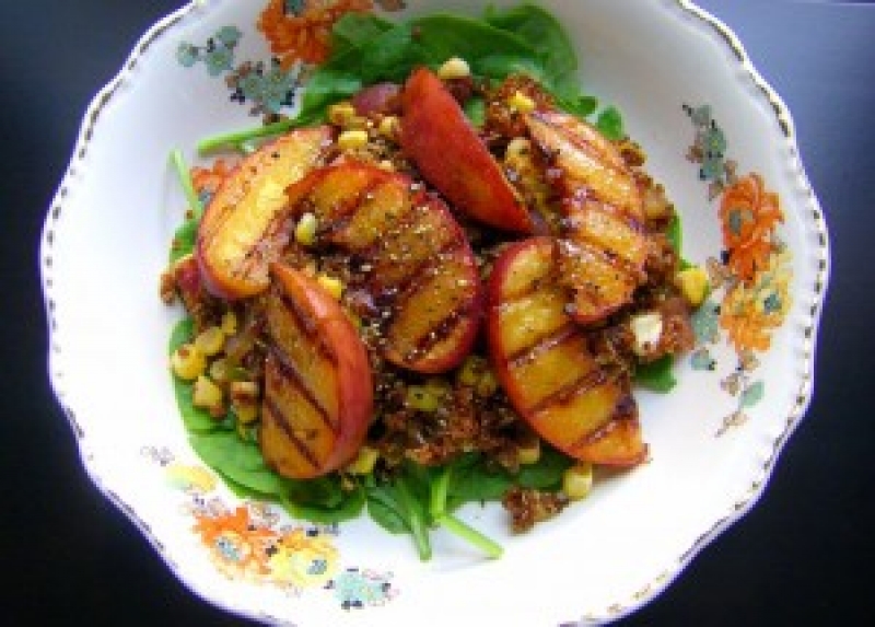 Vegan Recipe: Grilled Peaches, by The Nourishing Vegan